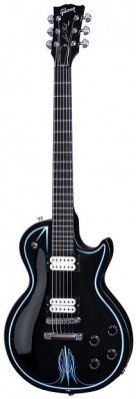 Gibson Les Paul Studio Hot Rod Ebony W/ Blue And White Pinstripe