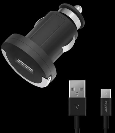 Автомобильное зарядное устройство Deppa USB Quick Charge 2.0 (Черный)