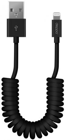 Кабель Deppa Lightning to USB Cable MFI литой 1.5m (Черный)