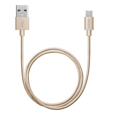 Кабель Deppa USB to micro USB Cable 1.2m (Золотой)