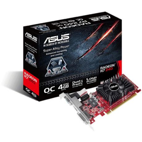 Asus Asus Radeon R7 240 4GB R7240-OC-4GD3-L 1800, 4096Мб