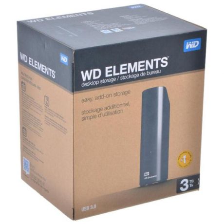 Western Digital WD Elements SE Portable WDBU6Y0030BBK-EESN 3000ГБ 2,5" 5400RPM USB 3.0 Black