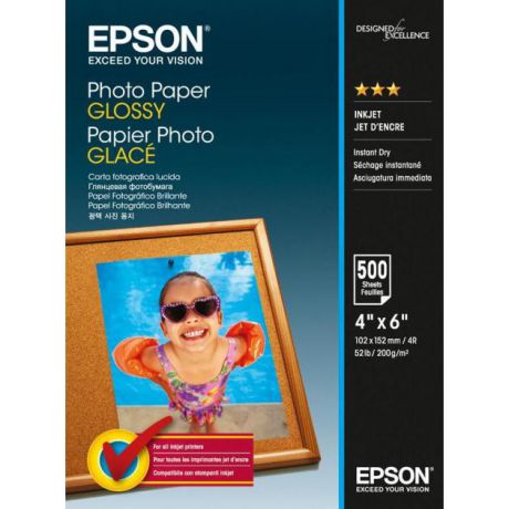 Epson EPSON C13S042549 Photo Paper Glossy 10x15 500л Фотобумага, 10 х 15, 500, глянцевая