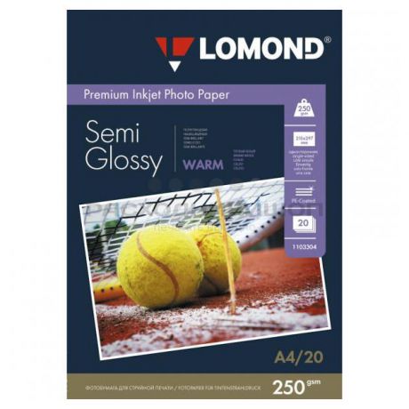 Lomond Lomond 1103304 Фотобумага, A4, 20, микропористая, полуглянцевая A4, 20