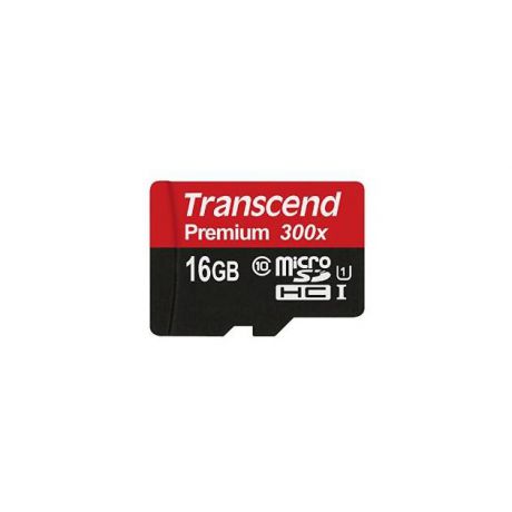 Transcend Transcend 16GB microSDHC UHS-I Class 10 microSDHC, 16Гб, Class 10
