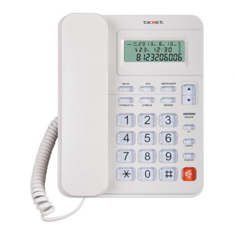 teXet Texet TX-254 Проводной телефон, Серый, 1 трубка Проводной телефон, Серый, 1 трубка