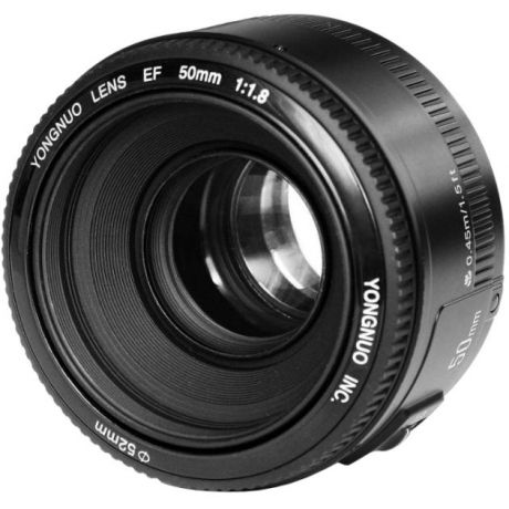 YongNuo YongNuo AF 50mm f/1.8 Стандартный, Canon EF, Совместимость с полнокадровыми фотоаппаратами Canon EF