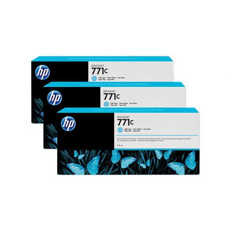 HP HP Inc. Cartridge HP 771C хроматический красный для HP Designjet Z6200 775 мл, 3 шт. в упаковке