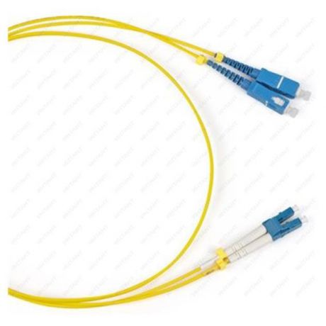 Оптический коммутационный переходной шнур (патч-корд), для одномодового кабеля (SM), 9/125 (OS2), LC/UPC-SC/UPC, двойного исполнения (Duplex), LSZH, 1м