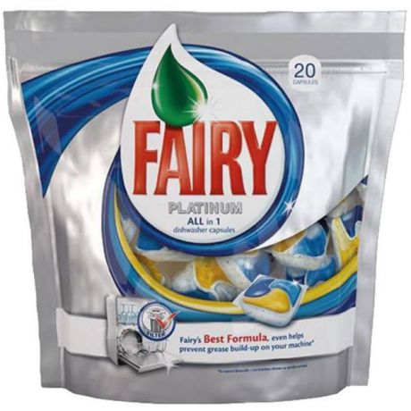 Fairy Средство для мытья посуды для посудомоечных машин Fairy Platinum All in 1 (упак: 20шт)