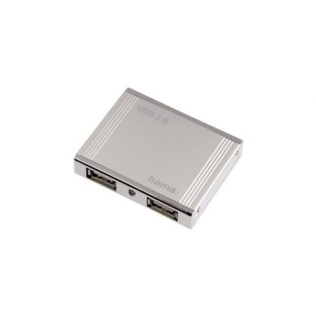Aluminium Разветвитель USB 2.0 Hama Aluminium 4порт. (00078498)