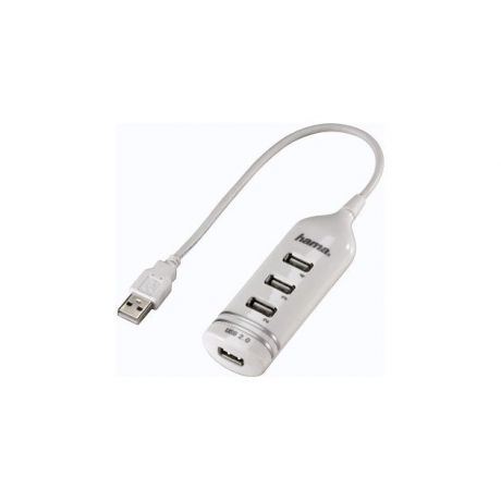 HAMA Разветвитель USB 2.0 Hama Round1:4 4порт. белый (00039788)