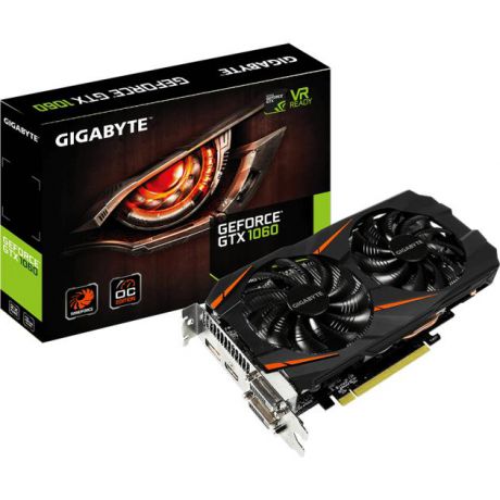 Gigabyte Gigabyte GeForce GTX 1060 G1 Gaming 1556МГц, 192бит, Поддержка HDCP, 8008, PCI-E 16x 3.0, 3072Мб