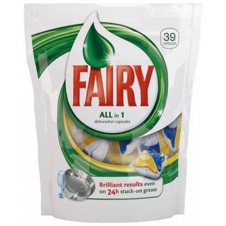 Fairy Средство для мытья посуды для посудомоечных машин Fairy All in 1 (упак: 65шт)