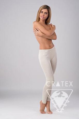 Женское термобелье "Шерсть+Шелк", брюки Cratex (цвет - бежевый)