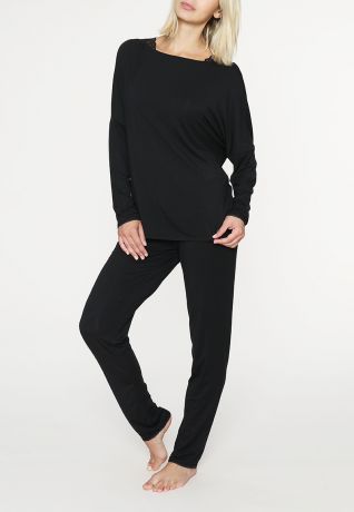 Calvin Klein - Seductive Comfort with Lace - Футболка с длинными рукавами - Черный