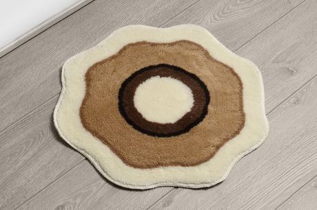 VERRAN Мягкий коврик для ванной комнаты диаметр 45 см Charm beige VERRAN