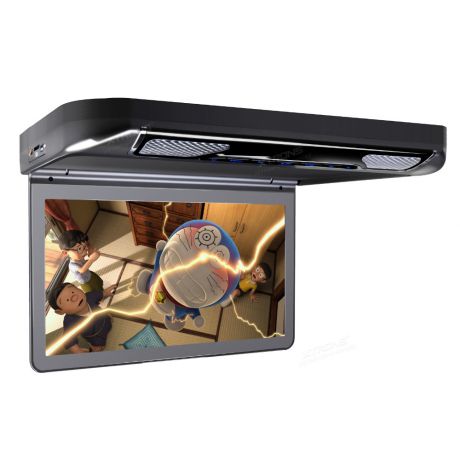 Автомобильный потолочный монитор 13" со встроенным Full HD медиаплеером ERGO ER13S-DVD (черный)