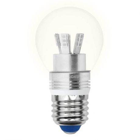 Лампа светодиодная (08011) E27 5W 3000K шар прозрачный LED-G45P-5W/WW/E27/CL
