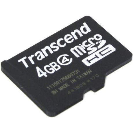 Transcend Transcend TS4GUSDC4 microSDHC, 4Гб, Class 4
