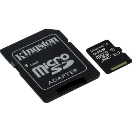 Kingston Kingston SDC10G2/64GB microSDXC, 64Гб, Class 10