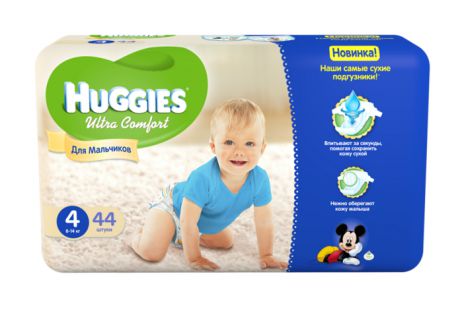 Huggies Ultra Comfort для мальчиков 8-14кг 44 шт (9402425)