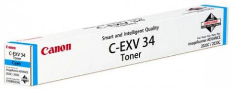 Canon C-EXV 34 (3783B002) - тонер-картридж для принтеров Canon iR ADV C2220L/C2220i/C2225i/C2230i (Cyan)