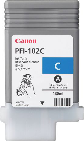 Canon PFI-102C (0896B001) - картридж для принтеров Canon iPF500/600/610/700/710 (Cyan)