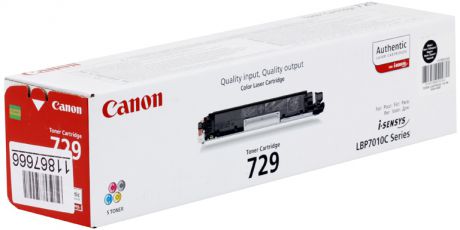 Canon 729 (4370B002) - тонер-картридж для принтеров Canon LBP 7010C/7018C (Black)