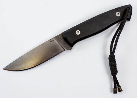 Нож Крот, сталь D2, черный граб