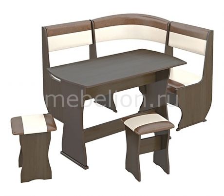Мебель Трия Уголок кухонный Уют-1 К Мини люкс венге/«Санчо»/коричневый