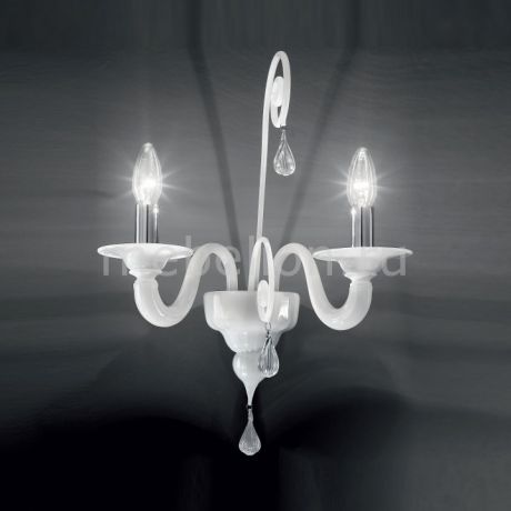 Verti Lamp Бра 1185/A2 Bianco/Gocce cristallo