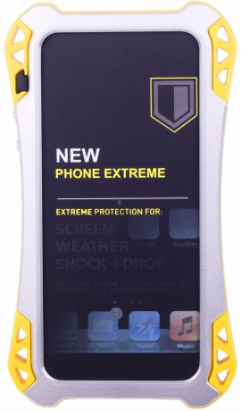 Amira Phone Extreme - защитный чехол для iPhone 5/5S/SE (Silver/Yellow)