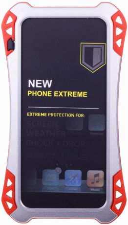Amira Phone Extreme - защитный чехол для iPhone 5/5S/SE (Silver/Red)