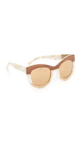3.1 Phillip Lim Солнцезащитные очки с отделкой из древесины