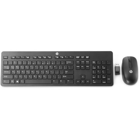HP HP Slim Wireless Keyboard+Mouse BLANK USB, Черный