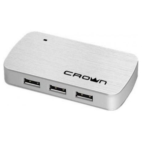 Crown USB хаб  CROWN CMH-B23 USB 2.0, 4-port (silver)