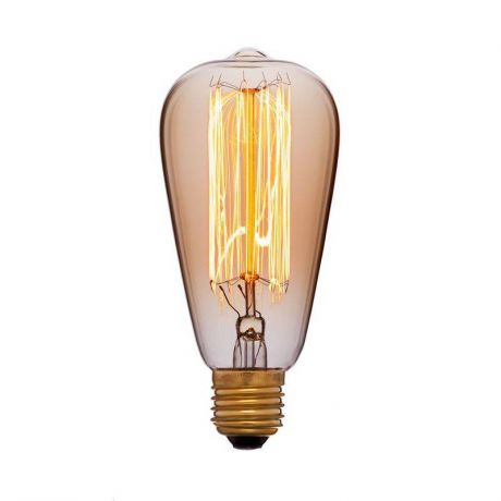 Лампа накаливания E27 40W колба золотая 051-910