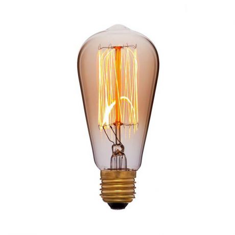 Лампа накаливания E27 40W колба золотая 052-184