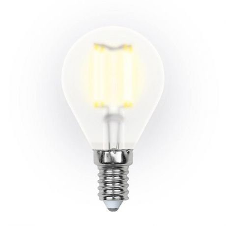 Лампа светодиодная (10562) E14 5W 3000K шар матовый LED-G45-5W/WW/E14/FR PLS02WH