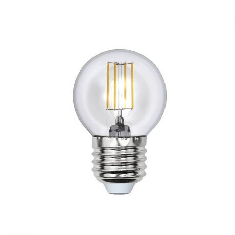 Лампа светодиодная (10599) E27 5W 3000K шар прозрачный LED-G45-5W/WW/E27/CL PLS02WH