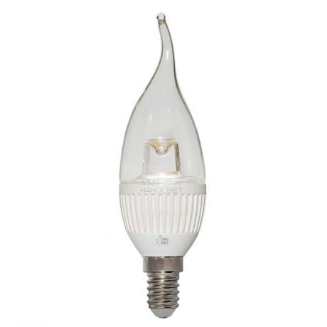 Лампа светодиодная E14 5W 2700K свеча на ветру прозрачная LC-CDTCL-5/E14/827 L145