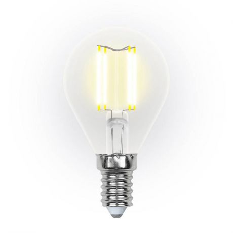Лампа светодиодная (10561) E14 5W 3000K шар прозрачный LED-G45-5W/WW/E14/CL PLS02WH