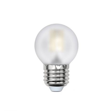 Лампа светодиодная (10563) E27 5W 3000K шар матовый LED-G45-5W/WW/E27/FR PLS02WH