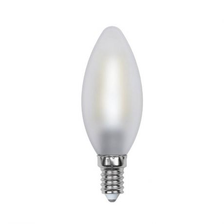 Лампа светодиодная (10558) E14 5W 3000K свеча матовая LED-C35-5W/WW/E14/FR PLS02WH