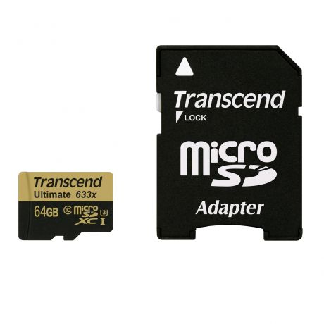 Transcend microSDXC 64GB Ultimate 633x Class10 U3 UHS-I 95MB/s