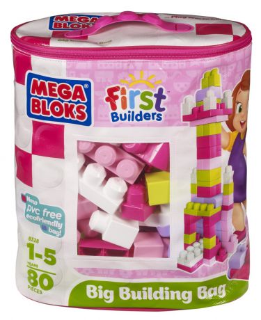 Mega Bloks 80 деталей в розовой сумке (08328/astCYP72)