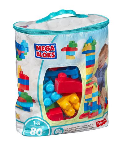 Mega Bloks 80 деталей в голубой сумке (08327/astCYP72)