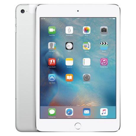 Apple iPad mini 4 Wi-Fi+Cellular 128GB Silver (MK772RU)