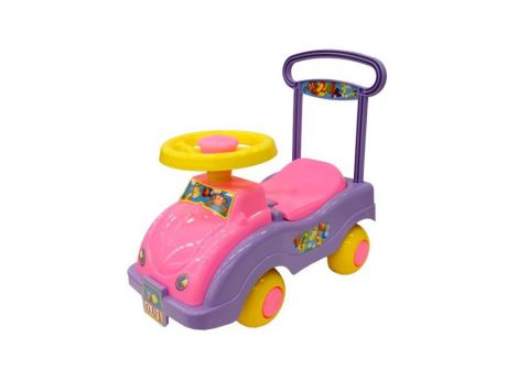 Каталка-машинка Совтехстром Автомобиль для девочек от 1 года розовый пластик у447